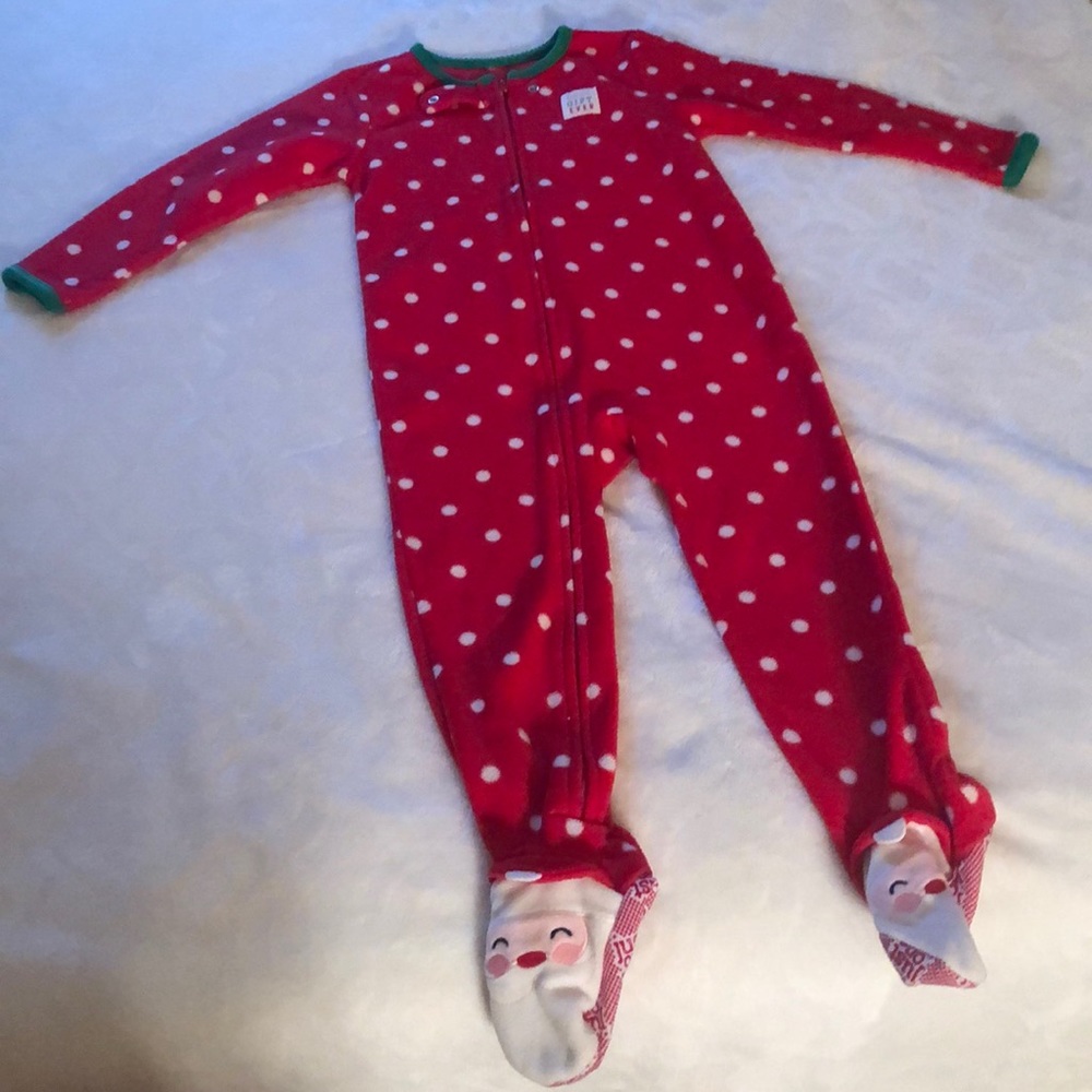 Carter’s 3T Christmas zip up footie pj’s